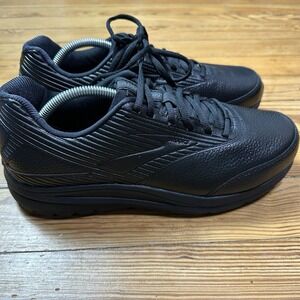 Brooks Addiction Walker 2 Shoes Mens 10.5 EE Wide Black Sneakers Leather Walking